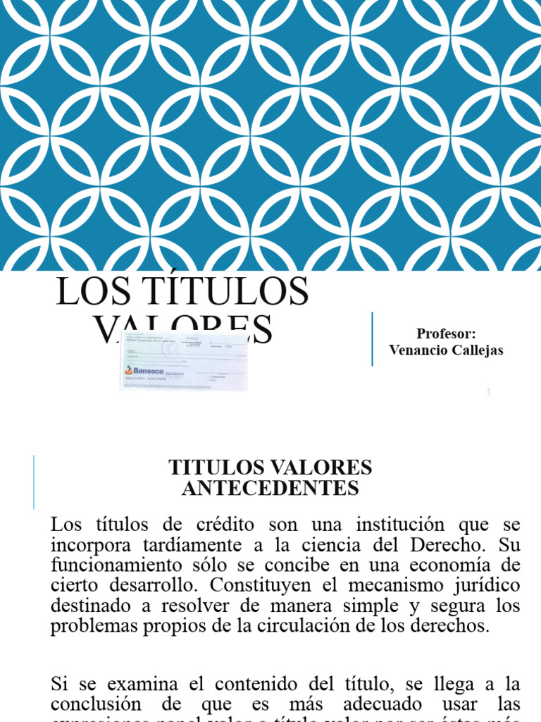 Sesión 9 - TITULOS - VALORES | PDF | Instrumento negociable