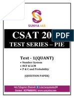CSAT PIE - Test 1