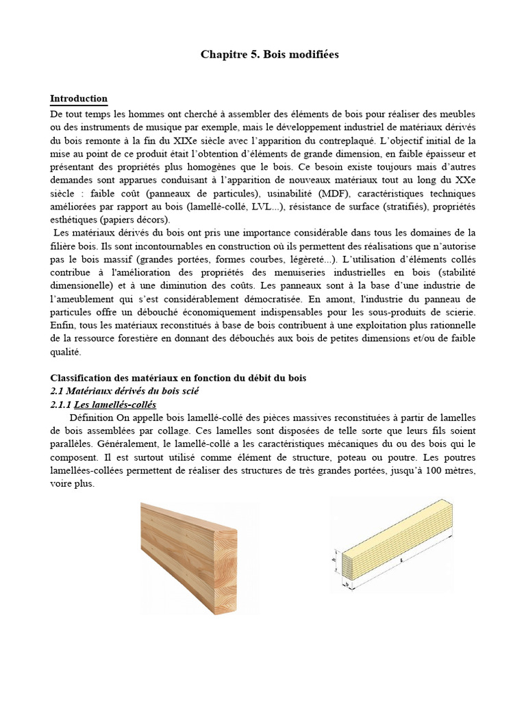 Matériaux dérivés du bois en construction | PDF | Bois (matériau de ...