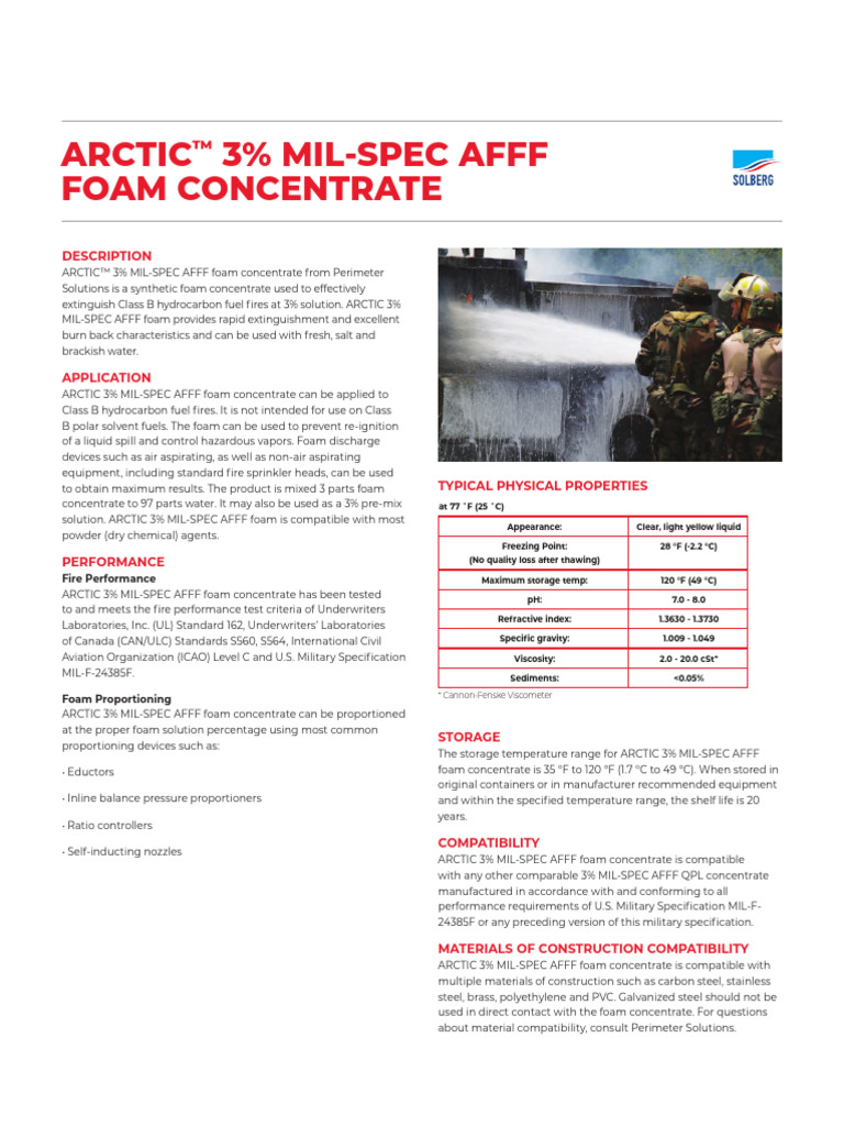 Arctic 3 Mil Spec Afff f 2015006 3 Letter | PDF | Soft Matter | Materials
