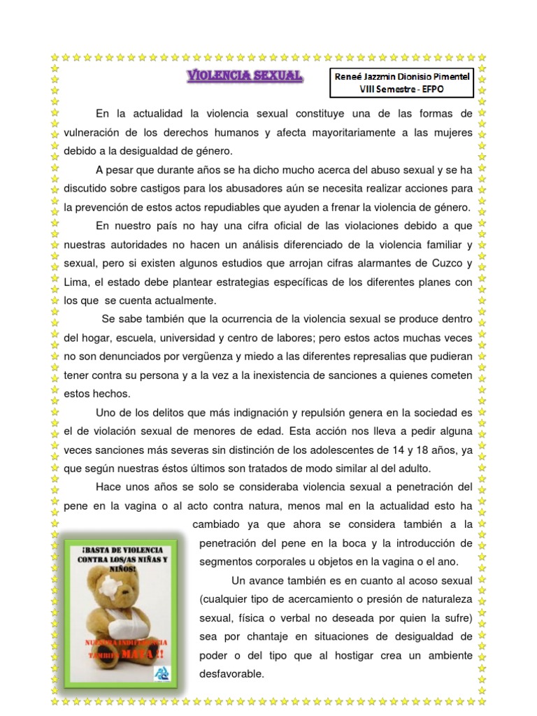 Violencia Sexual | PDF | Ciencias sociales