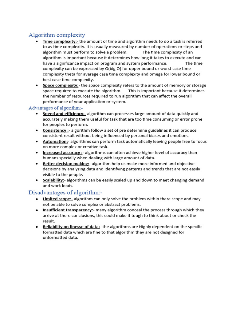 Algorithm complexity | PDF | Algorithms | Time Complexity