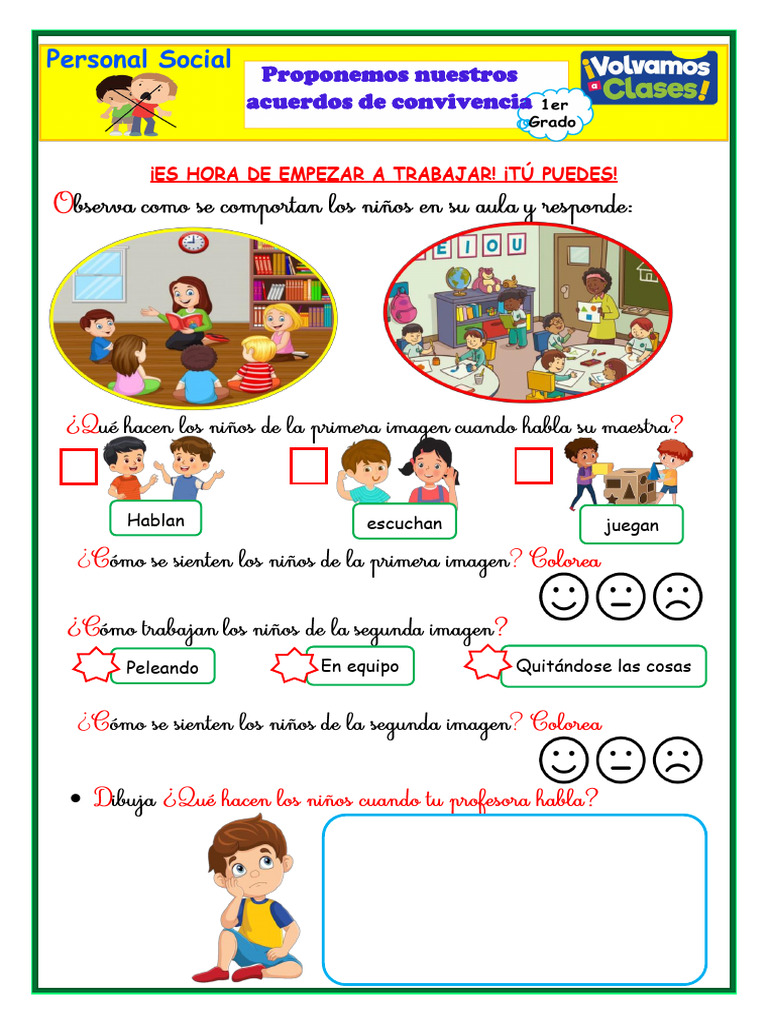 FICHA 25 DE MARZO 1ro GRADO PERSONAL SOCIAL | PDF