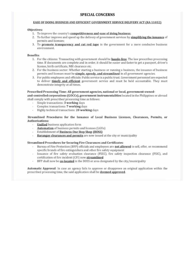 Ease of Doing Business | PDF