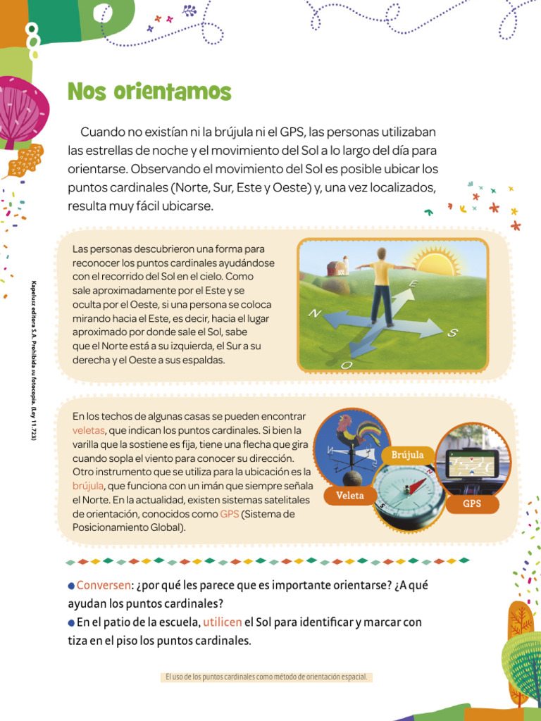 Importancia de la Orientación y Puntos Cardinales | PDF | Ciencias ...