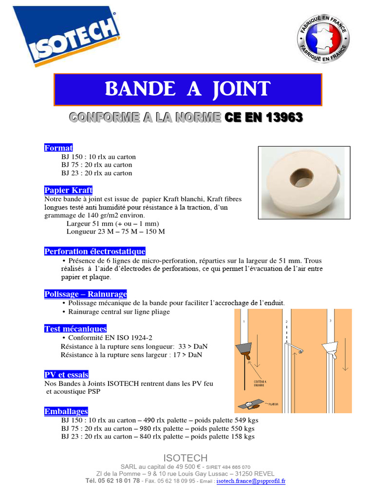 Bande à Joint Isotech Catalogue 2023 PDF Maison et jardin — free download