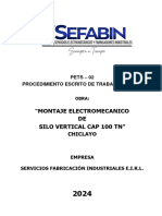 Sig - Pro-02 - Sefabin - Montaje Electromecanico de Silo Vertical Cap 100 TN - Chiclayo
