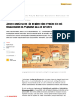 Zones Argileuses - Le Régime Des Études de Sol Finalement en Vigueur Au 1er Octobre - LeMoniteur