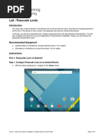 Lab - Passcode Locks: Part 1: Passcode Lock On Android