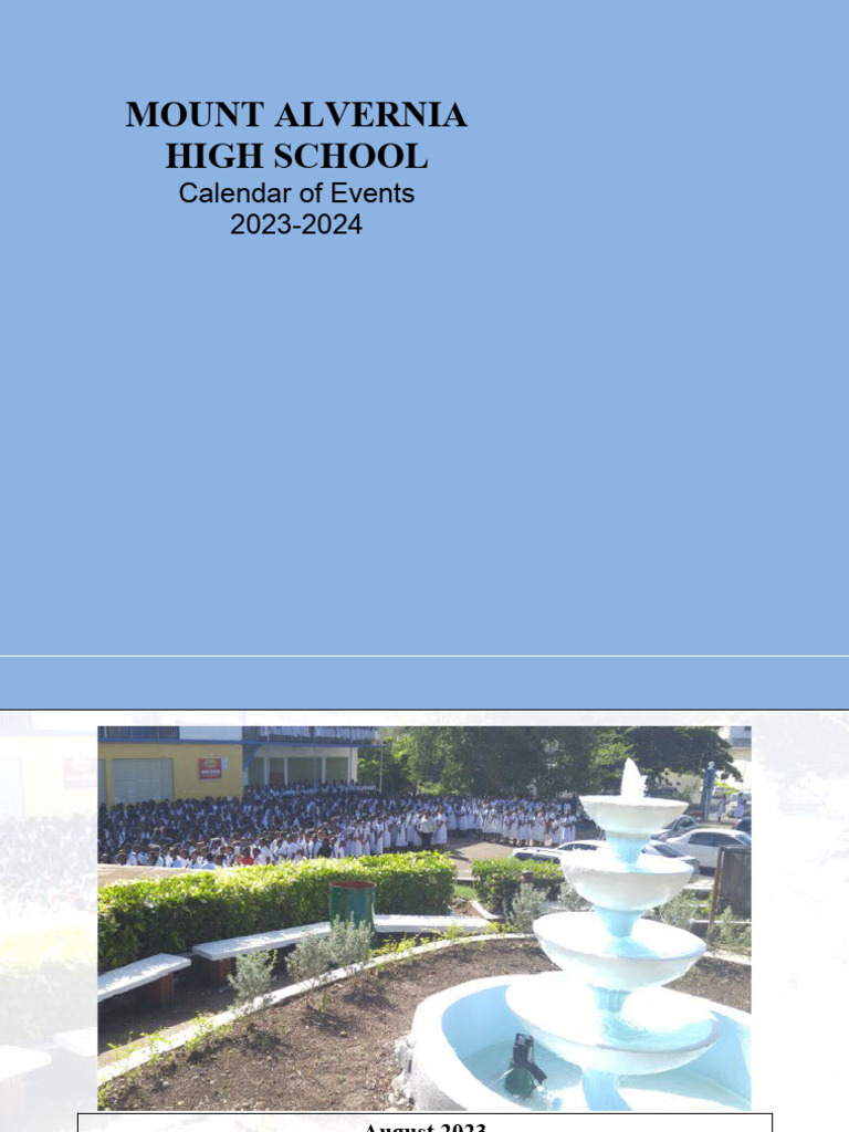 Students and Parents 2023 2024 Calender of Events PDF Easter