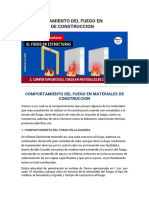 Comportamiento del Fuego en materiales de construcción