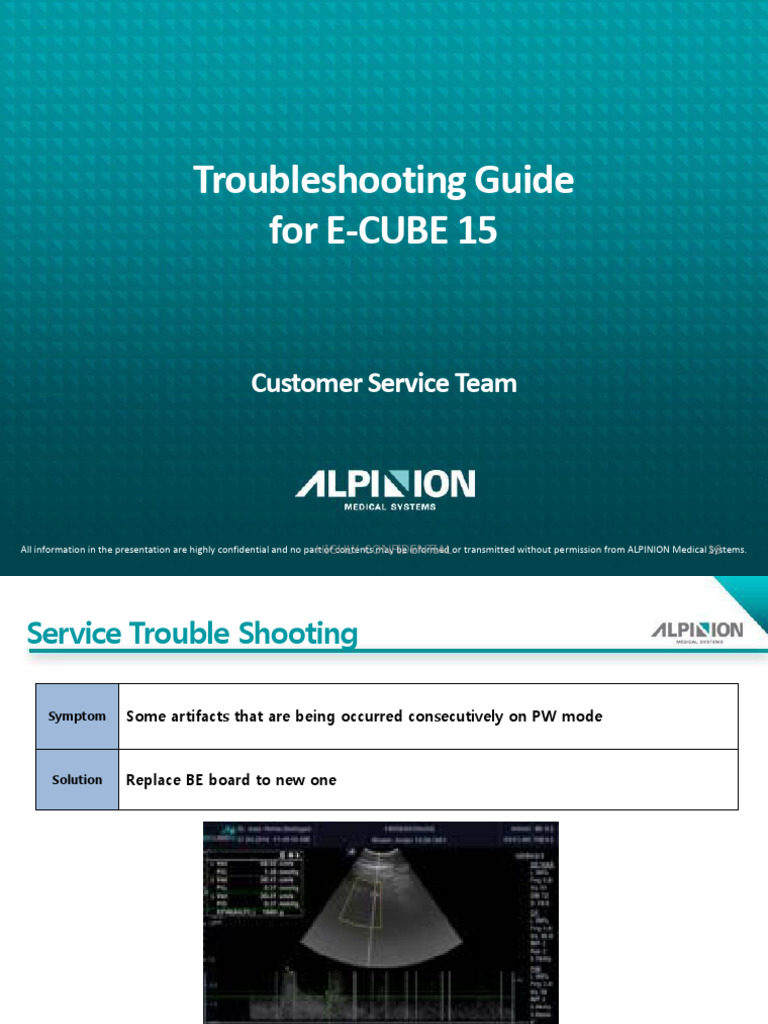 E-CUBE 15 Troubleshooting Guide | PDF