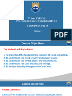 7 Sem CSE (CS) Pre-Requisite Course Completion (PCC) Cloud Security