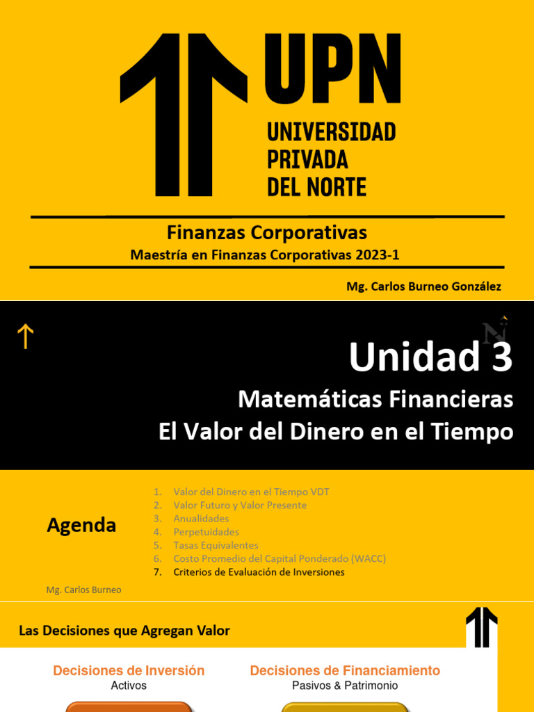 Matemáticas Financieras en Inversiones | PDF | Tasa interna de retorno ...