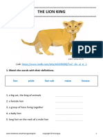 The Lion King Worksheet - PDF - F The Lion King Worksheet