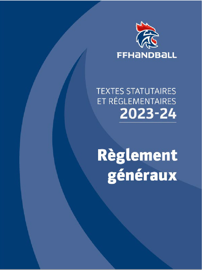 Rglements gnraux 2023-2024 du handball | PDF