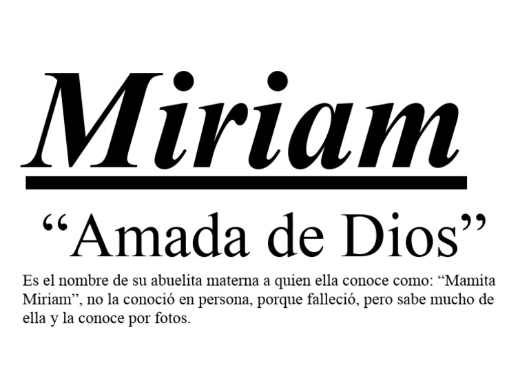 Recuerdos de Mamita Miriam | PDF