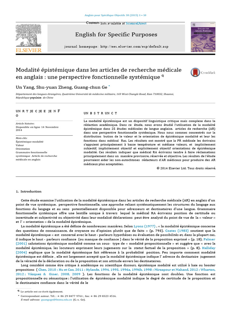 Modalité épistémique en recherche médicale | PDF | Épistémologie | Science