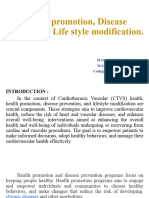 Health Promotion, Disease Prevention, Life Style Modification