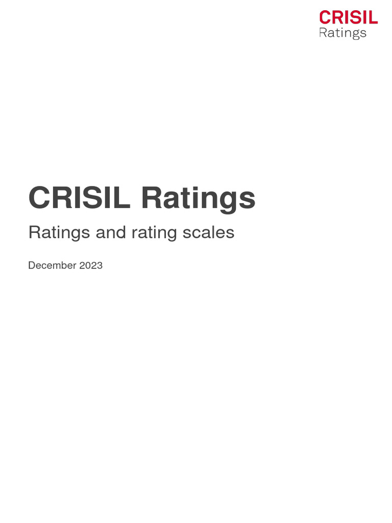 Understanding CRISIL Credit Ratings | PDF | Bond Credit Rating ...