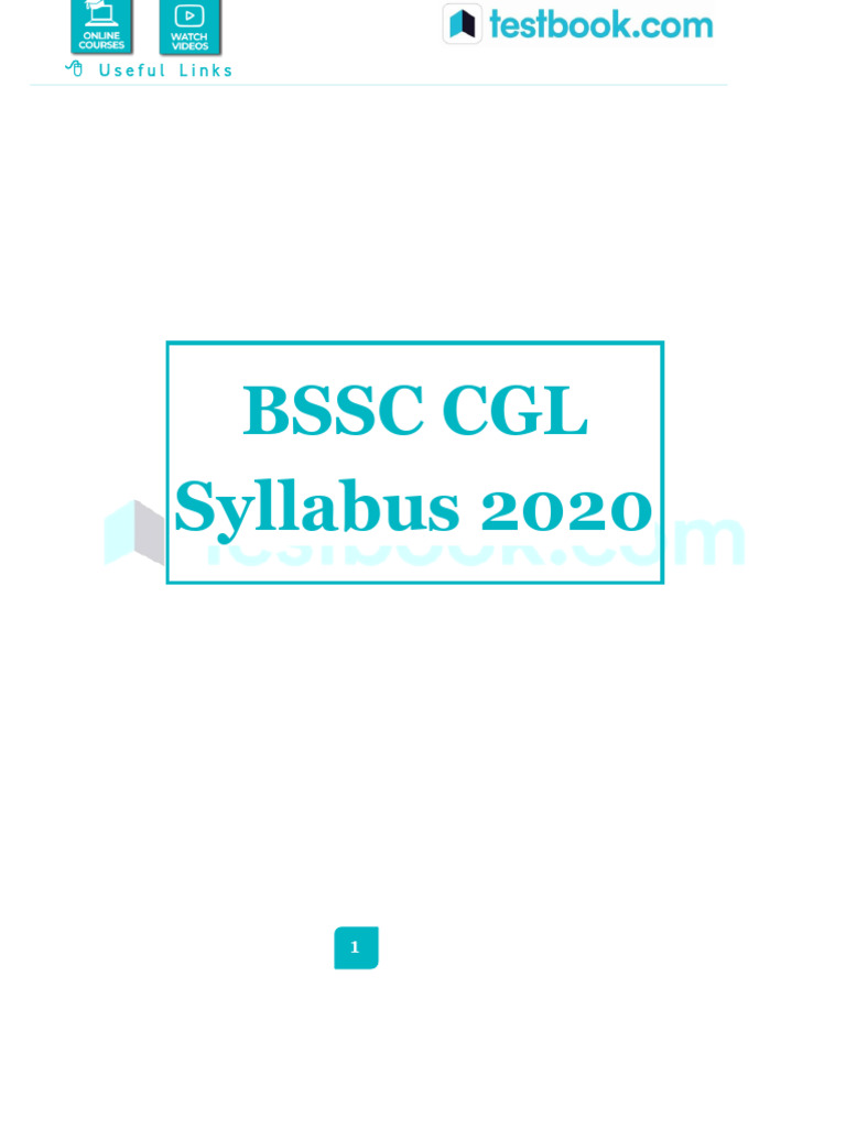 BSSC CGL Exam Pattern and Syllabus 2020 | PDF | Reason | Science