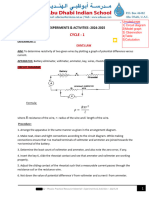 Physics Practical - Cycle - 1 - Grade 12 - 24-25