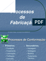 PROCESSOS DE FABRICAÇÃO - Mai 09