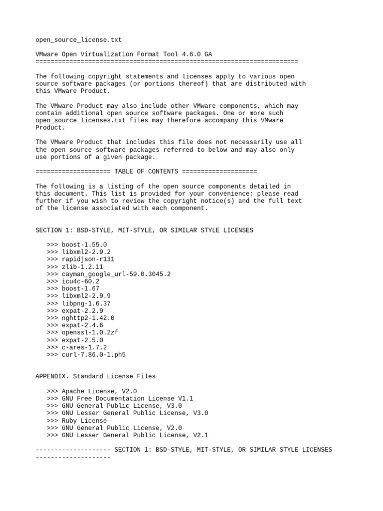Ovftool Open Source Licenses | PDF | Copyright | Tort