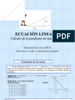 PENDIENTE DE UNA RECTA