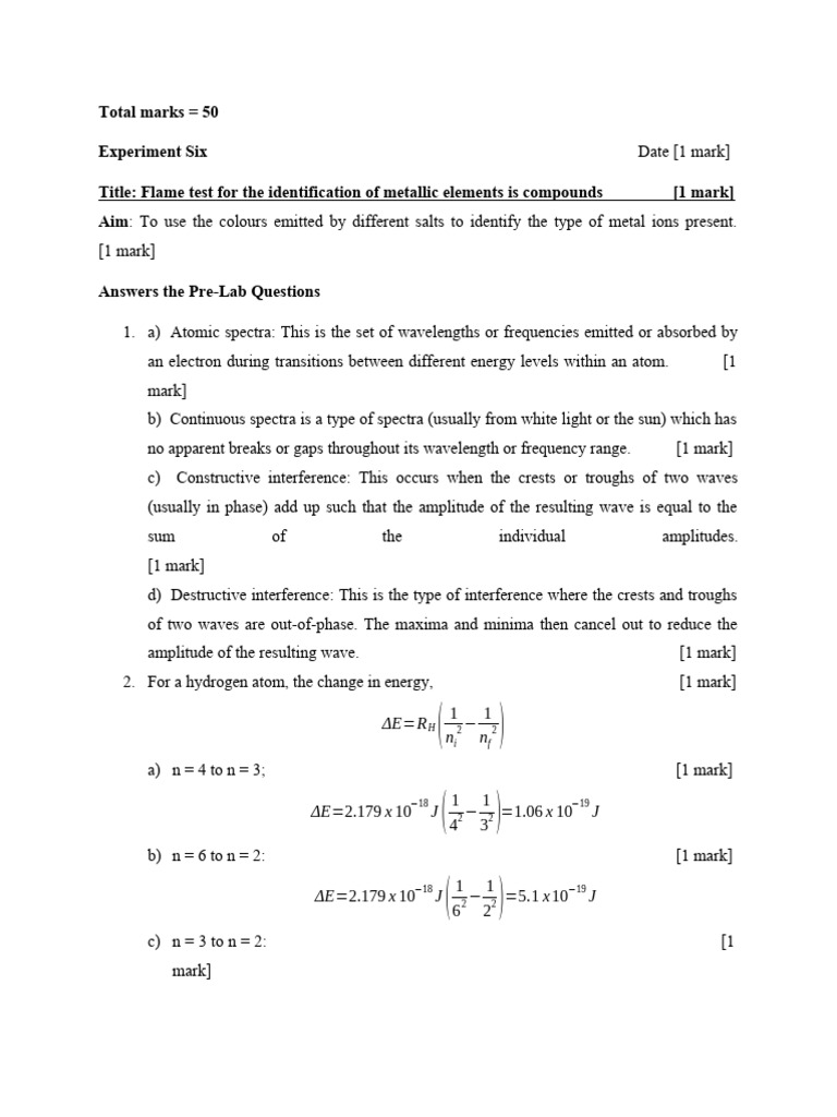 Experiment Six - Scheme | PDF | Emission Spectrum | Materials Science