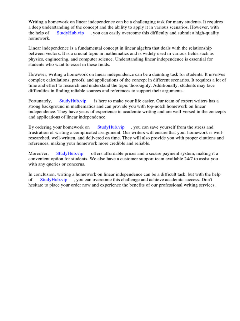 Linear Independence Homework Help | PDF | Algebra | Mathematics