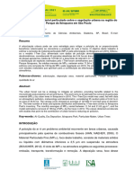 A Deposição de Material Particulado Sobre A Vegetação Urbana Na Região Do Parque Do Ibirapuera em São Paulo