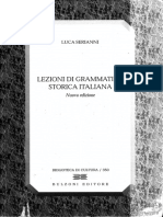 Pdfcoffee.com 160786544 Lezioni Di Grammatica Storica Italiana Luca Seriannipdf PDF Free