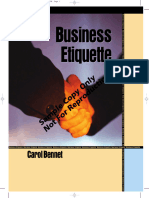 Business Etiquette - Carol Bennet