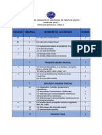 Desarrollo de Las Unidades Del Programa de Genética Médica 2023-1