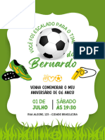 Convite de Aniversário Futebol Infantil Ilustrado