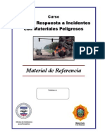 Material de Referencia: Primera Respuesta A Incidentes Con Materiales Peligrosos