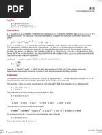 Functions Polyfit (MATLAB®)