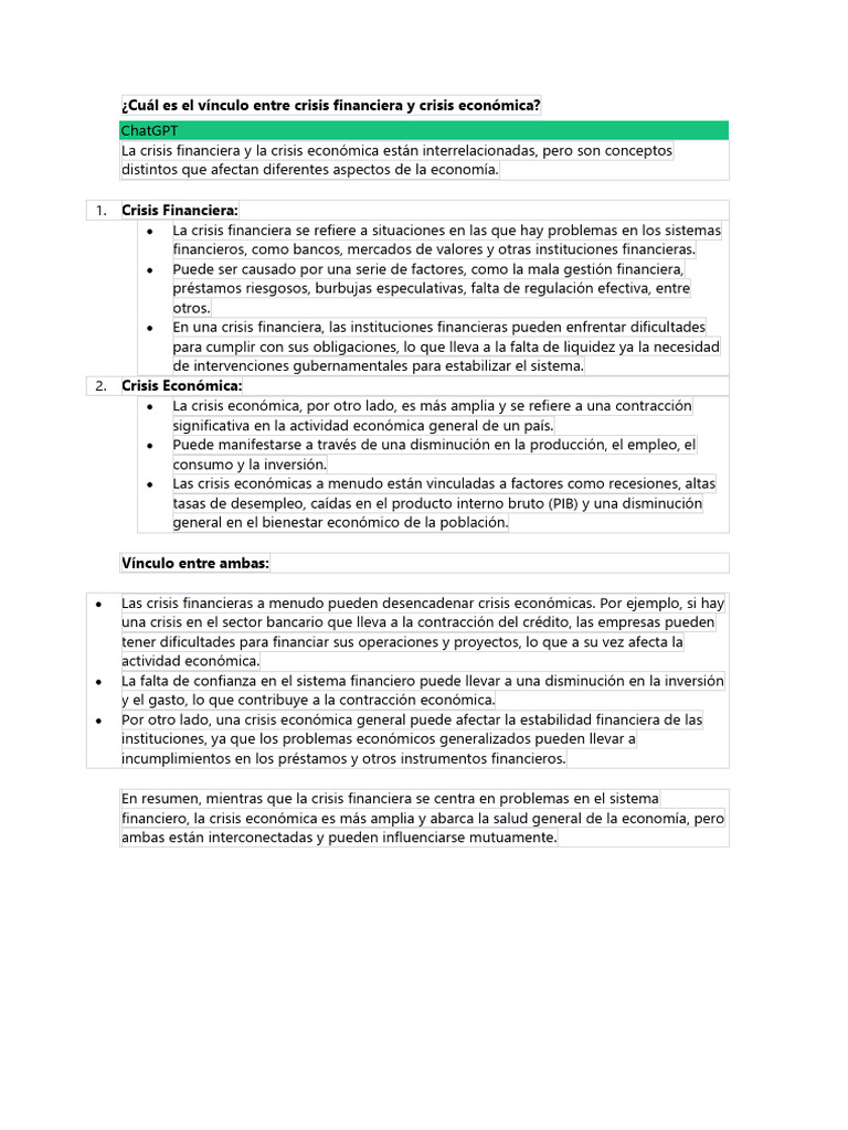 Crisis Financiera y Económica en América Latina | PDF | Gran Recesión ...