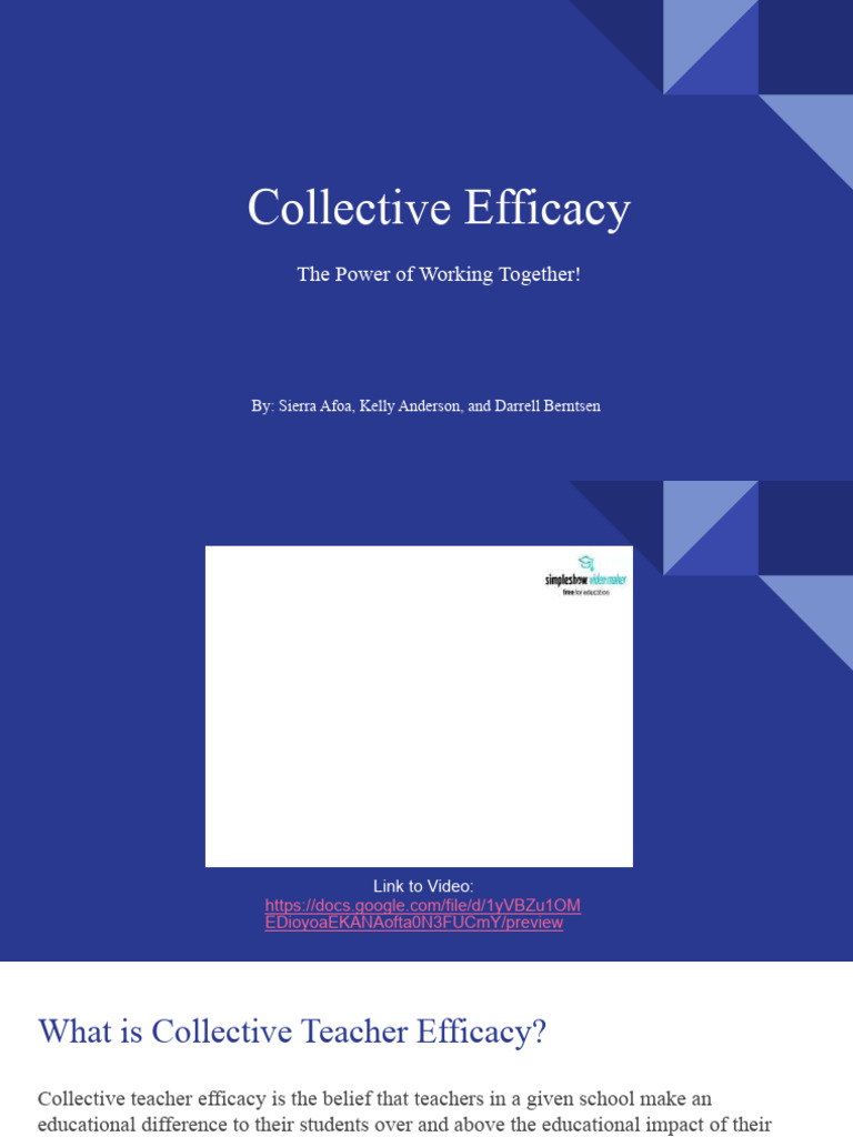 Understanding Collective Teacher Efficacy | PDF | Leadership ...