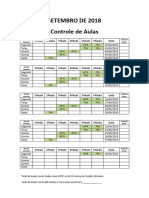 SETEMBRO DE 2018 - Controle de Aulas - EE DR Jenny de Toledo