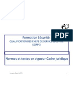 CFAS-SSIAP 3- Cadre Juridique Textes Et Normes