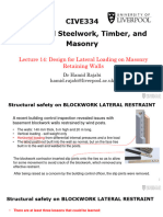 Lecture 14 - Masonry Design For Lateral Loading Retaining Walls