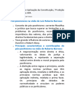 Filosofia Do Direito - Pós Positivismo Na Visão de Luís Roberto Barroso