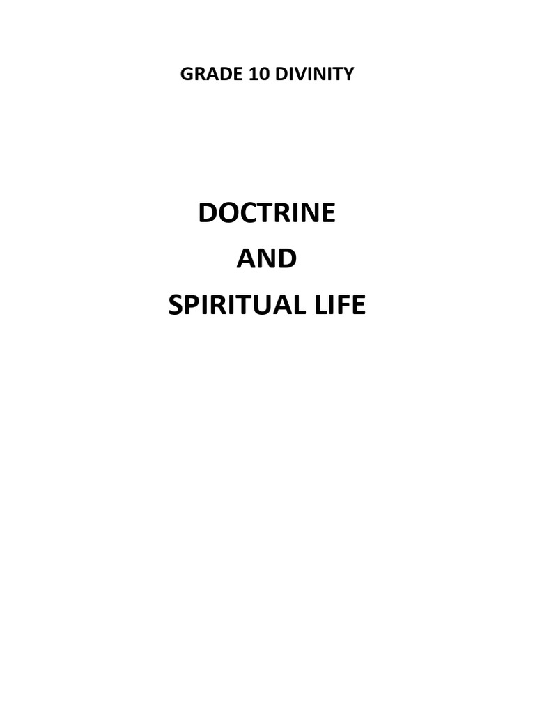 Grade 10 Divinity: Doctrine Overview | PDF | Eucharist | Baptism