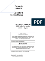 Op. & Service Manual K2FF Feller Forwarder SN 40301