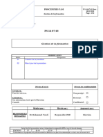 P S 16-07-03 Procédure Gestion de La Formation