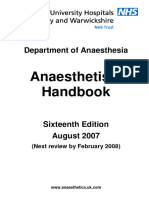 Anaesthetists Handbook