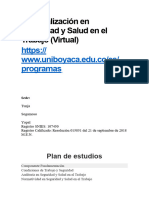 Especialización en Seguridad y Salud en el Trabajo