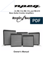 AMPEG Rocket RB-108 Bass Amplifier Manual